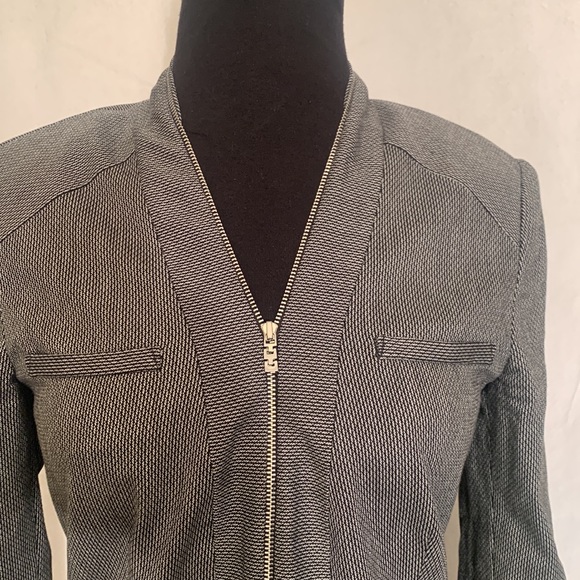 Etcetera Size 0 Black/Gray Jacket, Pit to Pit 17 1/2”, Length 24” New - Picture 2 of 12